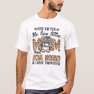 Ich habe zwei Titel Mama und Sozialarbeiter Leopar T-Shirt
