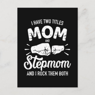 Ich habe zwei Titel Mama und Stiefmutter rocken si Postkarte