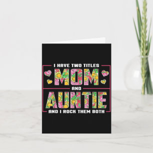 Ich habe zwei Titel Mama und Tante Tante Muttertag Karte