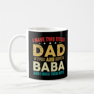 Ich habe zwei Titel Papa und Baba zum Vatertag Kaffeetasse