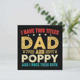 Ich habe zwei Titel Papa und Opa Vatertag Lustig Karte