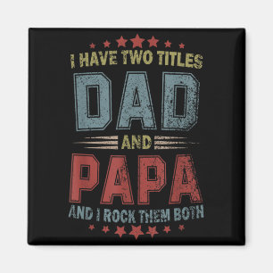 Ich habe zwei Titel Papa und Vati Vatertag 4. Magnet
