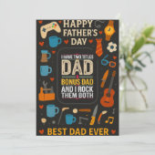 Ich habe zwei Titel Vater ich Rock sie beide Vater Einladung (Stehend Vorderseite)