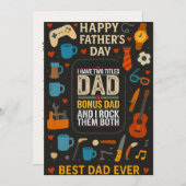 Ich habe zwei Titel Vater ich Rock sie beide Vater Einladung (Vorne/Hinten)