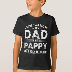 Ich habe zwei Titel Vater und Applaus Vatertag Ges T-Shirt