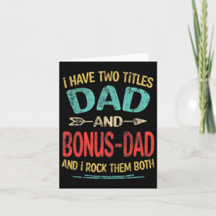 Ich habe zwei Titel Vater und Bonus Papa lustigen Karte