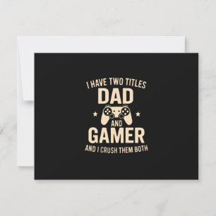Ich habe zwei Titel Vater und Gamer Lustiger Gamin Dankeskarte