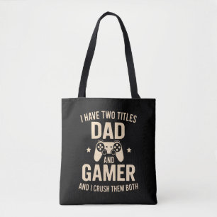 Ich habe zwei Titel Vater und Gamer Lustiger Gamin Tasche