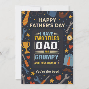 Ich habe zwei Titel Vater und Grummy Väter Day Ges Einladung