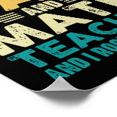 Ich habe zwei Titel Vater und Mathematik Lehrer Fu Poster (Ecke)