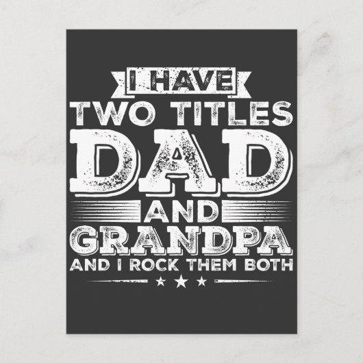 Ich habe zwei Titel Vater und Opa Postkarte (Vorderseite)