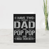 Ich habe zwei Titel Vater und Pop Pop lustige Vate