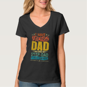 Ich habe zwei Titel Vater und Vater Vatertag T-Shirt