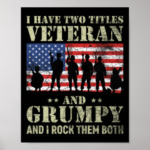 Ich habe zwei Titel Veteran und grumpy lustigen Va Poster