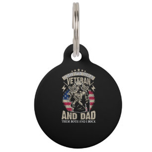 Ich habe zwei Titel Veteran und Papa und ich geste Haustiermarke