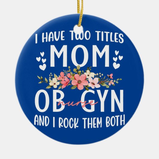 Ich habe zwei Titeln Mama- und Arbeitsgeschenke fü Keramik Ornament (Vorne)