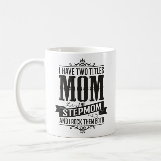 Ich habe zwei Titeln Mama und Stepama und ich habe Kaffeetasse (Links)