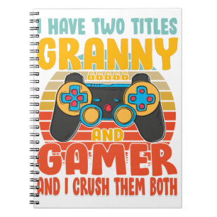 Ich habe zwei Titeln, Oma und Gamer, lustiges Gami Notizblock