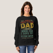 Ich habe zwei Titeln Vater Bonus Vater I Liebe Sie Sweatshirt (Vorne ganz)
