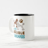 Ich habe zweierlei Standard Poodle Zweifarbige Tasse (Vorderseite Links)