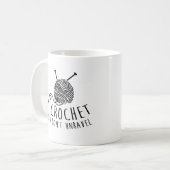 Ich häkele, also entwirre mich ich nicht kaffeetasse (Vorderseite Links)