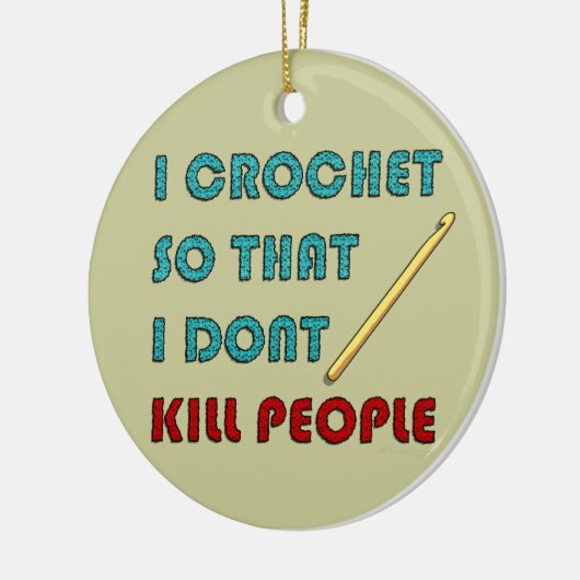 Ich häkele, keramik ornament (Links)