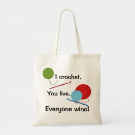 Ich häkele Sie lebe Tasche