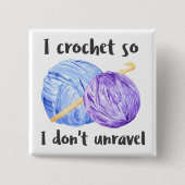 Ich häkle, also enträtsle ich Zitat nicht Button (Vorderseite)