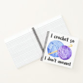Ich häkle, damit ich keine Aquarellfarben entwirre Notizbuch (Innenseite)