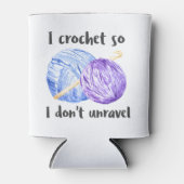 "Ich häkle, damit ich mich nicht enträtsle" lustig Dosenkühler (Vorderseite)