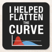 Ich half der Kurve | Soziale Trennung Rechteckiger Pappuntersetzer (Vorderseite)