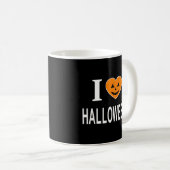 ICH ❤️ HALLOWEEN I LIEBE HALLOWEEN ICH HERZ HALLOW KAFFEETASSE (VorderseiteRechts)