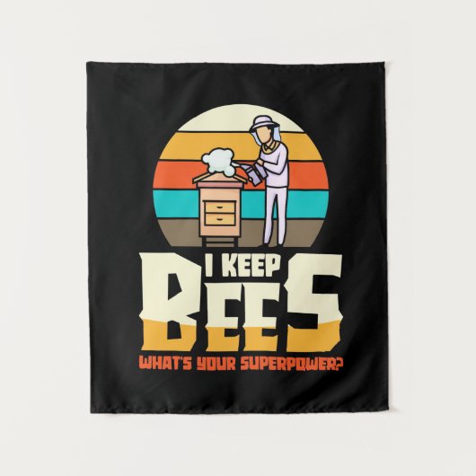 Ich halte Bienen Wandteppich (Vorderseite)