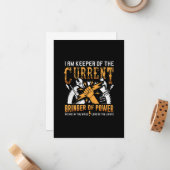 Ich halte das aktuelle Geschenk von den Leuten fes Mitteilungskarte (Vorderseite/Rückseite Beispiel)