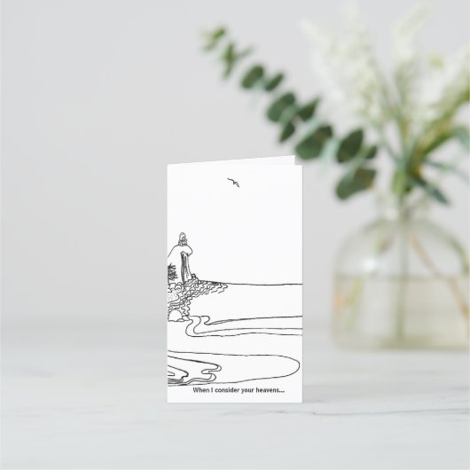 "Ich halte deine Himmel für"...Schrift Treuekarte (Vorderseite)