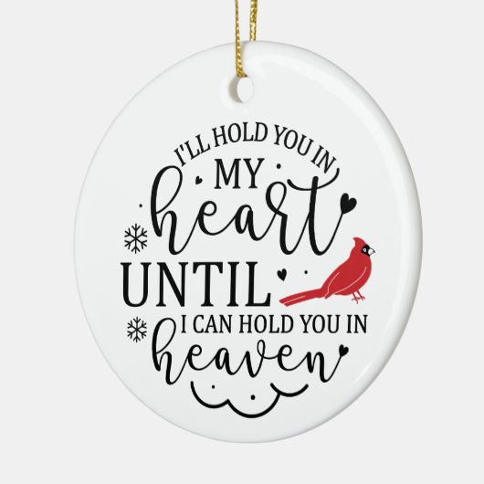 Ich halte dich im Herzen Keramik Ornament (Links)