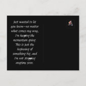 Ich halte die Postkarte nicht auf (Rückseite)