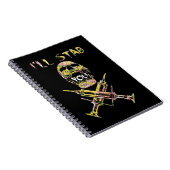 Ich halte dir die Schädelkrankheit auf Notizblock (Rechte Seite)