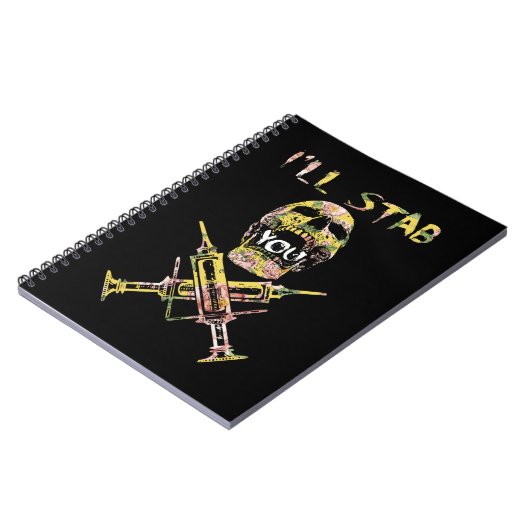 Ich halte dir die Schädelkrankheit auf Notizblock (Linke Seite)