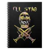 Ich halte dir die Schädelkrankheit auf Notizblock (Vorderseite)