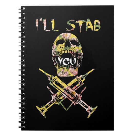 Ich halte dir die Schädelkrankheit auf Notizblock (Vorderseite)