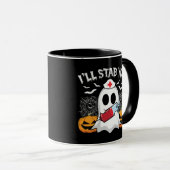 Ich halte dir Geist auf, Hexe macht Blut als Hallo Tasse (VorderseiteRechts)