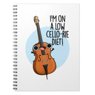 Ich halte eine Low Cello-rie-Diät Lustiger Cello-W Notizblock