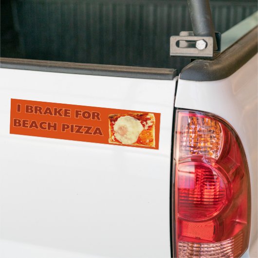 Ich halte für Beach Pizza Autoaufkleber (Auf Lkw)