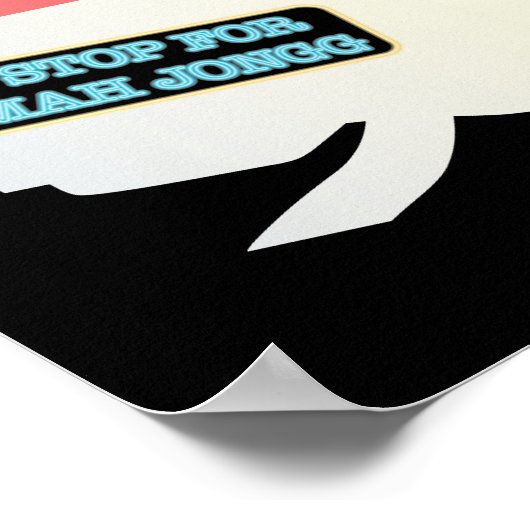 Ich halte für Mah Jongg Retro House Poster (Ecke)