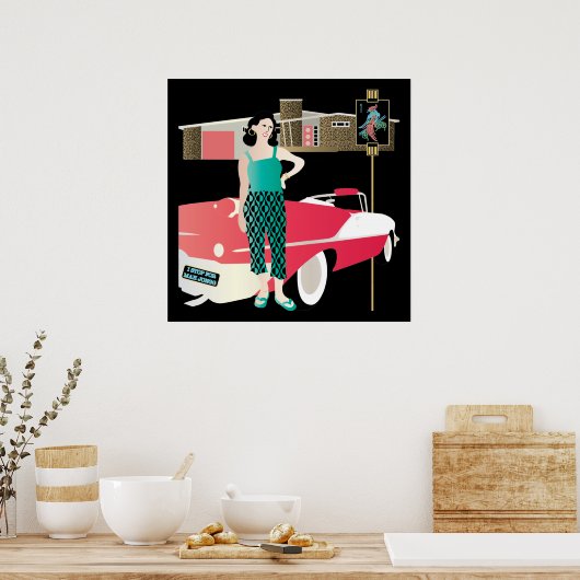 Ich halte für Mah Jongg Retro House Poster (Küche)