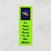 Ich halte Ihr Platz-Lesezeichen Mini Visitenkarte (Rückseite)