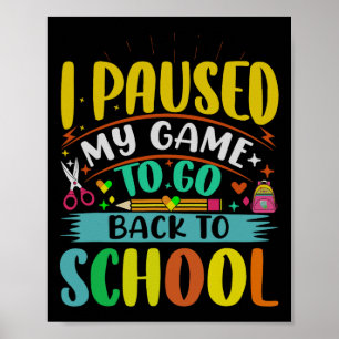Ich halte mein Spiel an, um zuerst Grad an die Sch Poster