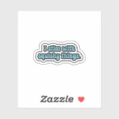 Ich halte mich an Dingen, die blauer Neurovielfalt Aufkleber (Blatt)