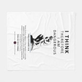 Ich halte mich daher für gefährlich fleecedecke (Vorderseite (Horizontal))